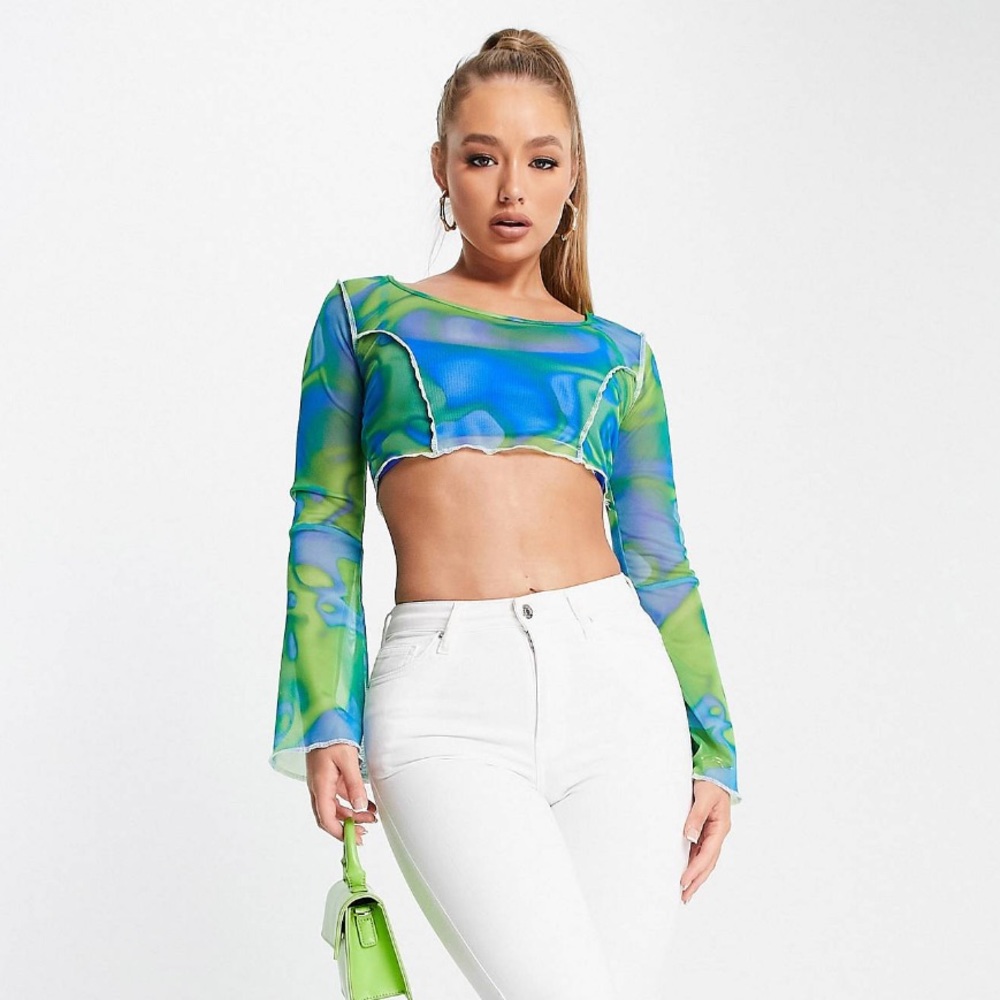Mesh Crop Top by I Saw It First